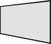 A projection screen with a black frame on a white background. Voir les images du produit