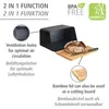 Chlebník s bambusovou doskou, čierny Náhľad obrázku produktu 2