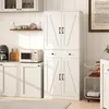 A white kitchen cabinet is shown in a well-lit kitchen setting. Produktbild-Vorschau