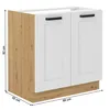 Kondela Spülbecken-Küchenschrank Lula 80 ZL 2F BB – Weiß / Produktbild-Vorschau 4