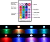 A remote control for LED lights and a collage of different colored LED lights. Produktbild-Vorschau