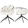 Two beige swivel chairs with black metal legs are shown from different angles against a white background. Produktbild-Vorschau