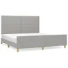 vidaXL Bettgestell ohne Matratze Hellgrau 180x200 cm Stoff Produktbild-Vorschau 1