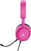 A pink gaming headset with a microphone is shown against a white background. Podgląd zdjęcia produktu