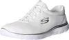 A single white Skechers sneaker shown from a side-diagonal angle against a white background. Náhled obrázku produktu
