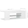 vidaXL TV-Schrank mit LED-Leuchten Weiß 90x39x30 cm Produktbild-Vorschau 9