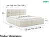 MEBLINI Salerno Polsterbett 180x200 mit Lattenrost - Bubble Produktbild-Vorschau 8