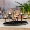 HI Kerzenhalter Metall 34,5x20x23cm mit Glas für 7 Kerzen Produktbild-Vorschau 3