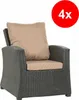 Gartenkissen fur polyratanen 4er set Sitzkissen 56x52x7, Produktbild-Vorschau 5
