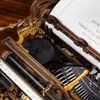 ROKR Dřevěné 3D puzzle LK703B, mechanický psací stroj jako Náhled obrázku produktu 5