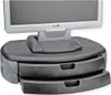 ROLINE Stojan pod monitor, 2 x zásuvka A4, černý Náhled obrázku produktu 1