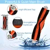 Close-up marketing image of a vacuum cleaner main brush with descriptive text and water splashes. Produktbild-Vorschau