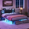 Polsterbett 140x200cm mit USB und Ladefunktion, Jugendbett Produktbild-Vorschau 1