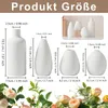 Set van 4 witte decoratieve keramische vazen Productafbeelding-voorbeeld 2