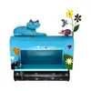 Briefkasten Katze Design Blau – Handbemalt Blech Produktbild-Vorschau 2