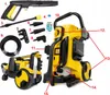 A collection of pressure washer parts and the main unit are laid out and numbered. Produktbild-Vorschau