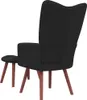 vidaXL Poltrona relax con sgabello in velluto nero Anteprima dell’immagine prodotto 16