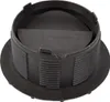 A black plastic end piece for a ventilation system, viewed from a slightly elevated angle. Produktbild-Vorschau