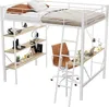 MODFU Hochbett 90x200cm mit Rausfallschutz, Metallbett Produktbild-Vorschau 9