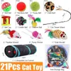 21 Stücke Katzenspielzeug Set Katzentunnel Interaktives Produktbild-Vorschau 2