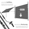 tectake® Klemmmarkise mit Handkurbel einfache Montage Produktbild-Vorschau 3