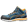 A side view of a blue and orange Puma safety shoe against a white background. Anteprima dell’immagine prodotto