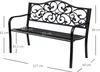 Outsunny Gartenbank 3-Sitzer Sitzbank Stahlbank Bank mit Produktbild-Vorschau 10