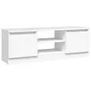 vidaXL Armoire TV avec porte blanc 102x30x36 cm - Meuble TV Voir les images du produit 1