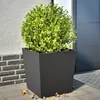 Plantenbakken 2 st 50x50x50 cm staal zwart Productafbeelding-voorbeeld 2