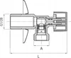 Eckkugelhahn 1/2 x 3/8 für Waschmaschine und Spülmaschine Produktbild-Vorschau 2