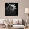MuchoWow® Wandteppich Wandbehang Bär - Leicht - Schwarz Produktbild-Vorschau 5