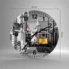 Wanduhr - Rund - Glasuhr - Straßenbahn Portugal Lissabon - Produktbild-Vorschau 3