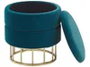 BELIANI Pouf s úložným prostorem modrý zlato samet design Náhled obrázku produktu 4