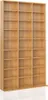 A tall, narrow, three-column bookshelf made of light-colored wood, shown against a white background. Náhled obrázku produktu