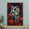 Leinwandbilder 60x90 cm - Tiere, Blumen - Eule, Bilder Produktbild-Vorschau 4