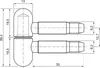 SFS Einbohrband Türband 3-fach ø 13 mm mit Rundkopf, Stahl Produktbild-Vorschau 2