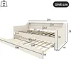 A diagram showing the dimensions of a daybed with a pull-out trundle. Anteprima dell’immagine prodotto