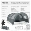 Tunelový stan Roskilde pro 6 osob - světle šedý/tmavě šedý Náhled obrázku produktu 12