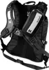 Back view of a black backpack with straps and a small pouch. Produktbild-Vorschau