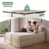 Bett mit Bettkasten 140x200 cm Metalllattenrost aufklappbar Produktbild-Vorschau 2