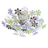 A close-up studio shot of a decorative ceiling lamp with multiple acrylic glass flowers in various colors. Náhled obrázku produktu