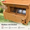 Mobiler Hühnerstall Holz mit Rampe 2 Nestboxen & Rollen Produktbild-Vorschau 5