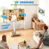 5Rcom TV-Ständer mit Rollen und Holzablage Geeignet für Produktbild-Vorschau 3