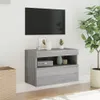 vidaXL Armoire TV murale avec lampes LED Gris Sonoma Voir les images du produit 5