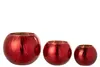Windlicht Kugel Rissig Glas Perle-Effekt Rot Large Produktbild-Vorschau 3