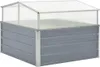 vidaXL Skleník z pozinkované oceli, šedý, 100 × 100 × 85 cm Náhled obrázku produktu 7