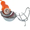 A close-up shot of an orange work light with a metal reflector and a wire guard, isolated on a white background. Náhľad obrázku produktu
