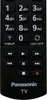 A black remote control for a Panasonic TV. Produktbild-Vorschau