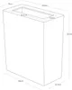A technical drawing of a planter with dimensions indicated. Produktbild-Vorschau