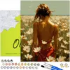 Malen nach Zahlen Frau im Blumenfeld 40x50 cm - Leinwand Produktbild-Vorschau 1